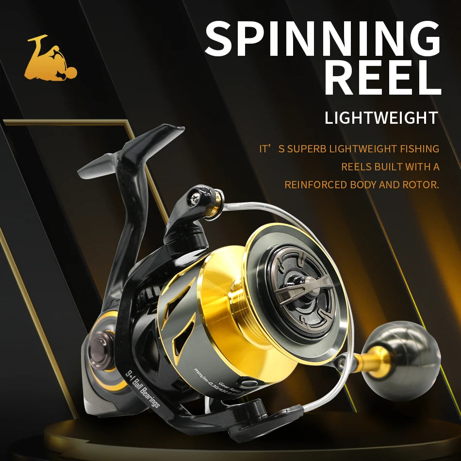 Spinning Reel Ultralight  Saltwater Surf Reel  5.0:1 9+1 BB Max Drag 12kg Fishing Reels