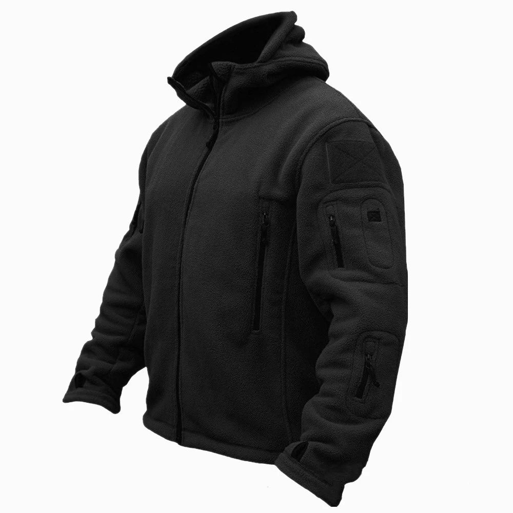 Unisex US Military Style Winter Thermal Fleece Jacket, Hooded