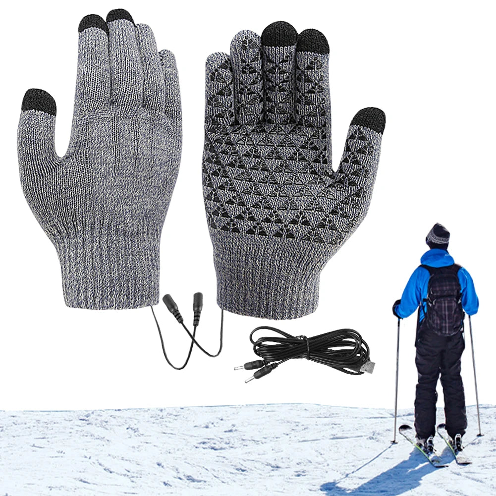 USB Electrically Heated Gloves, Full Finger, Non-Slip