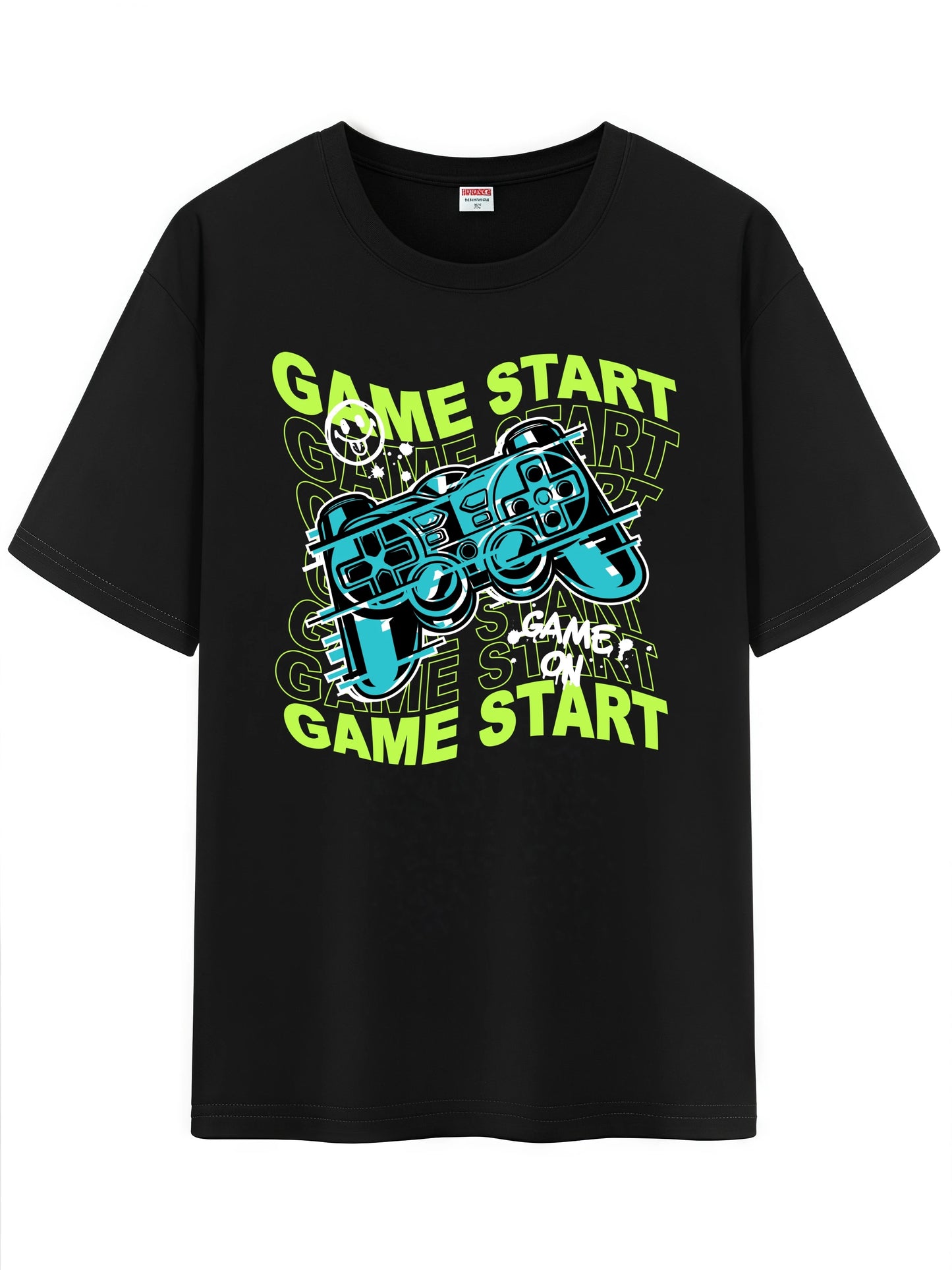 J1118 Funny Gamer T-Shirt - Short Sleeve Cotton Tee w/ Pixel Geek Design & Science Elements